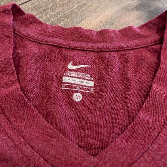 Nike‎ Florida State FSU Maroon Athletic Tshirt Women Medium Bin D-40 - Picture 3 of 4